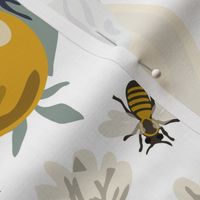 Bees & Lemons - Large - White
