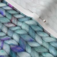 Chunky speckled stockinette stitch - light blue