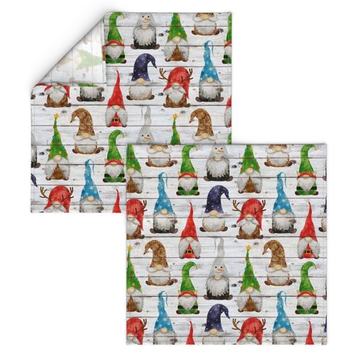 Christmas Gnome Assortment on Shiplap - medium scale