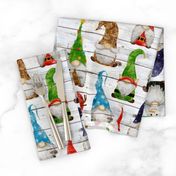 Christmas Gnome Assortment on Shiplap - medium scale