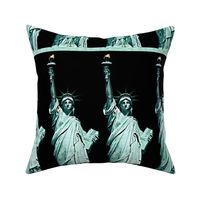 1 statue of liberty lady new York  united states America sculpture  USA freedom roman Greek goddess 4th July declaration independence day woman torch full body UNESCO world heritage site neoclassical gift present France black green 1776 crown national cul