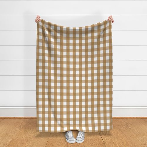 gingham 2in caramel brown