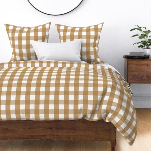 gingham 2in caramel brown