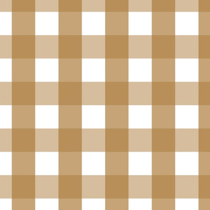 gingham 2in caramel brown