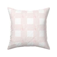 2" light pink linen buffalo check