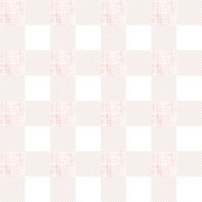 1" light pink linen buffalo check