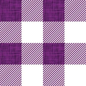 2" purple linen buffalo check