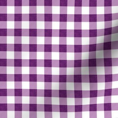 1/2" purple linen buffalo check