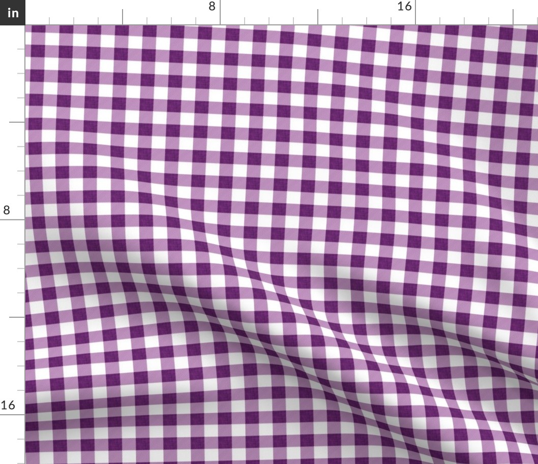 1/2" purple linen buffalo check