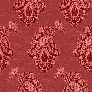 Vineyard Paisley-merlot red