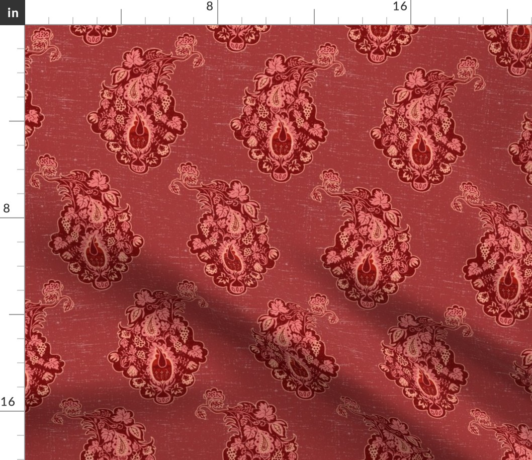 Vineyard Paisley-merlot red