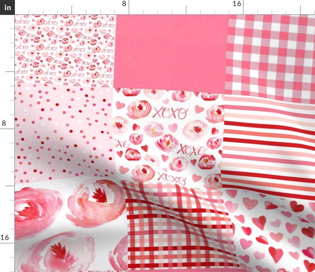 forever love valentines day cheater quilt