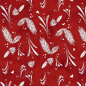 nature pattern red