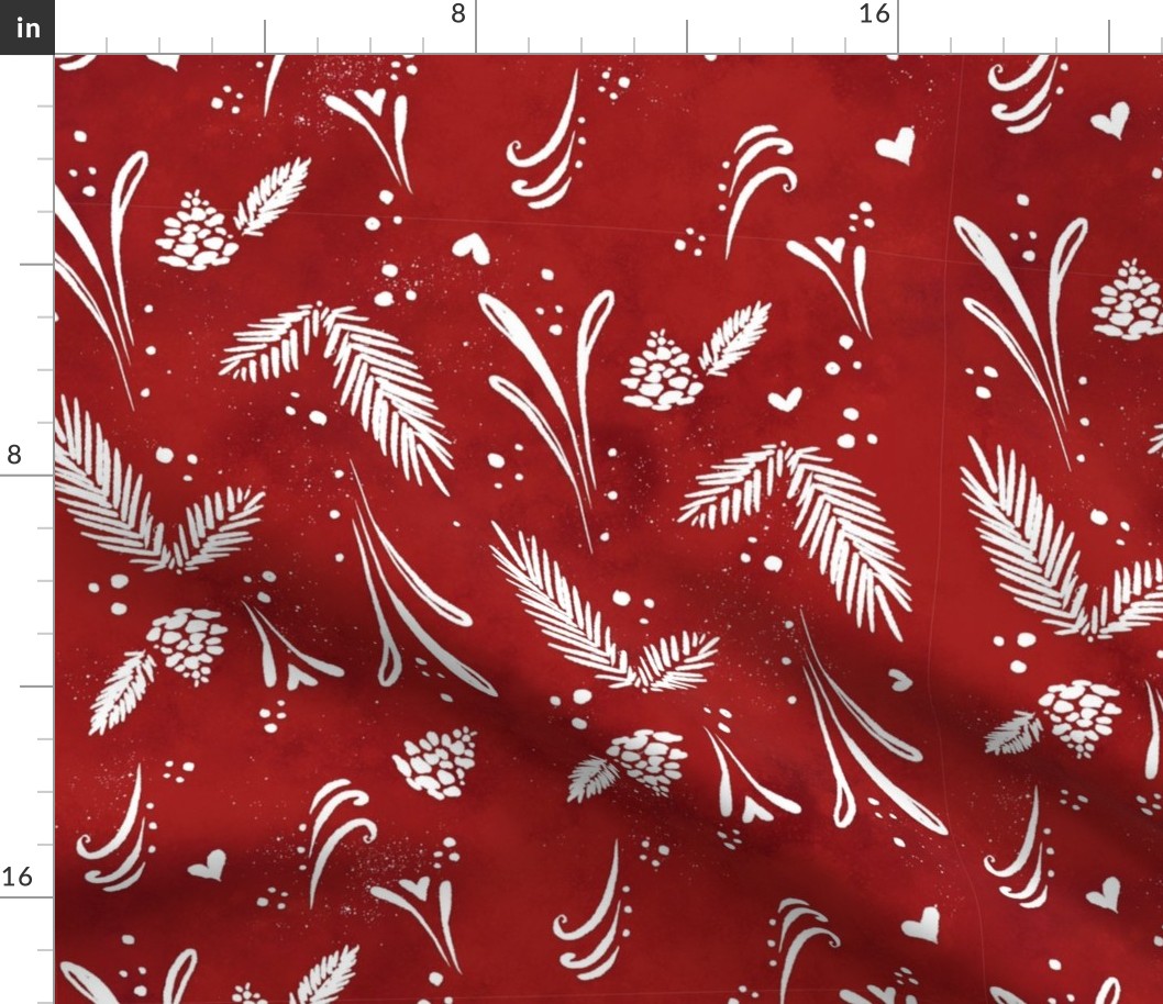 nature pattern red