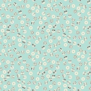 paper rings on pale blue small