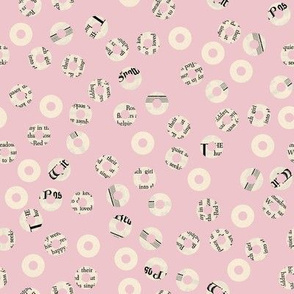 paper rings on pale pink