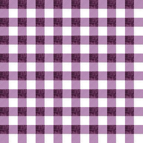 1/2" black purple linen buffalo check