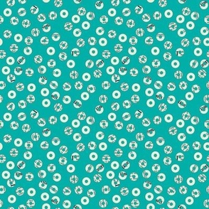 paper rings on teal small