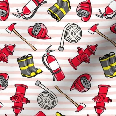 firefighter equipment - pink stripes - LAD20