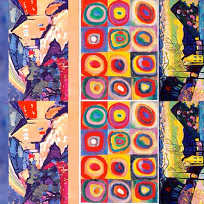 3 Parody Panels, Kandinsky, 21x18