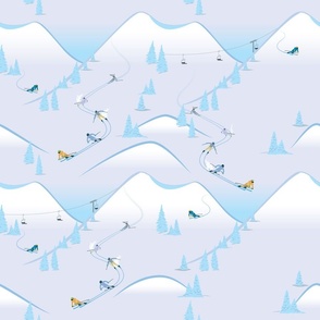 Ski Scene on Darker Snow