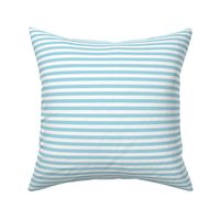 Arctic Blue Bengal Stripe Pattern in Horizontal in White