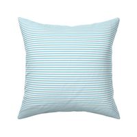 Small Arctic Blue Bengal Stripe Pattern in Horizontal in White