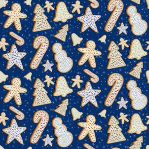 Christmas Cookies in Navy