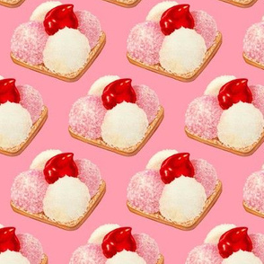 Mexican Coconut Marshmallow Cookies - Pink