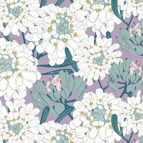 Iberis Flower Pattern Purple