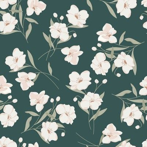 soft tone floral green