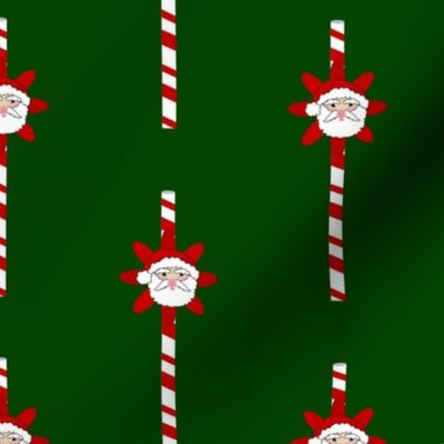 Santa Candy Cane Straws