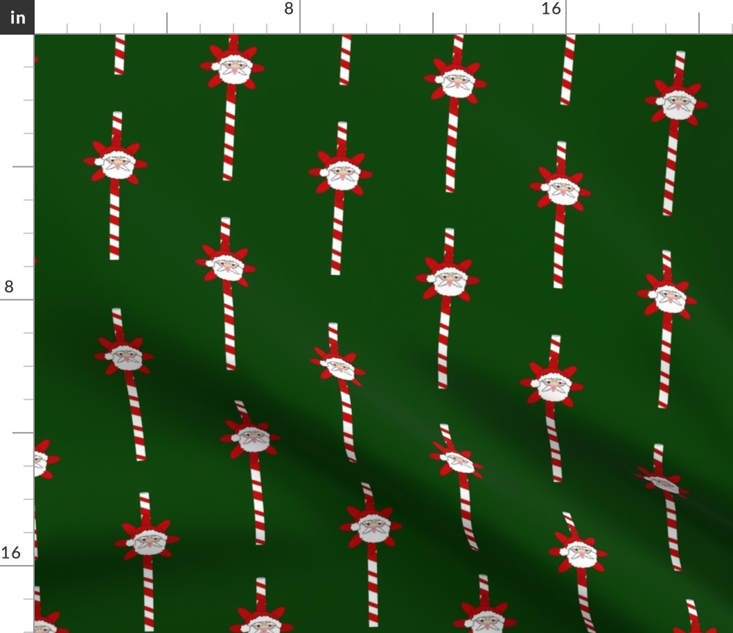 Santa Candy Cane Straws