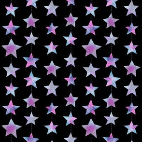 purple stars lights on a black