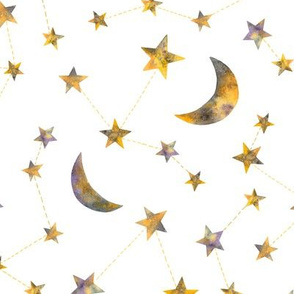 stars constellations and crescent
