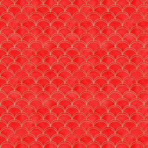 Gold and red  japanese seamless pattern