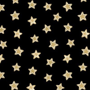 stars cookies on a black background