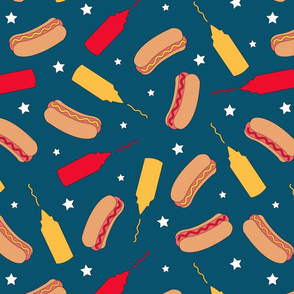 Hot Dog Celebration - Blue