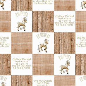 horse patchwork brown