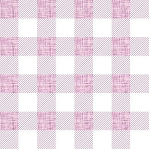 1" whisper mauve linen buffalo check