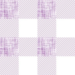 2" viola linen buffalo check