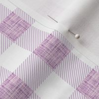 1" lilac linen buffalo check