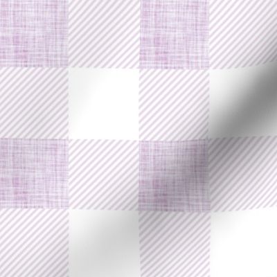 2" white lilac linen buffalo check