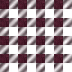 1" plum linen no. 1 buffalo check