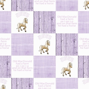 horse patchwork lilac