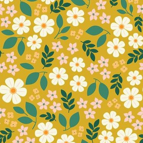 Country Floral in Gold