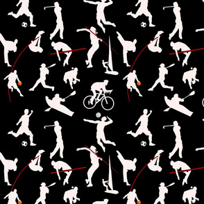 Sport,exercise,health,silhouette pattern 