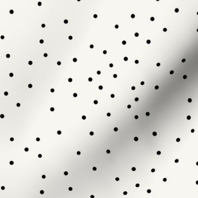Small dots - black on ivory 