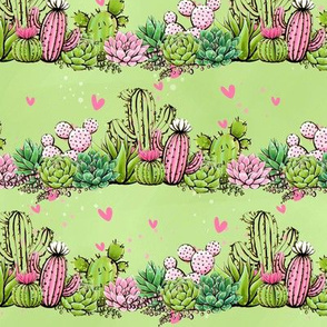 Cactus pink n green