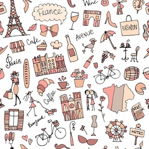     Travel to Paris Pattern